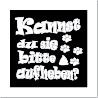 Hund Gassie Hundedame Mops Kacke Haufen Posters and Art